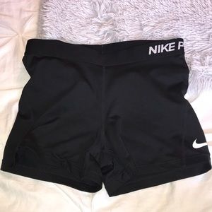 nike pro all black shorts